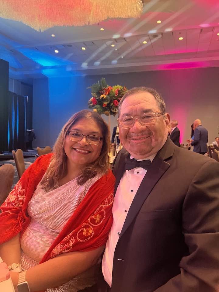 Robert Rizo with wife